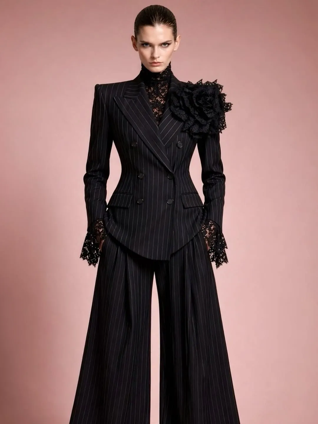 Striped Suit on Pink, Clothing scene in ClothesLook