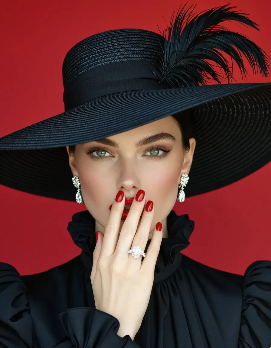 Wide-Brim Hat on Red, Clothing scene in ClothesLook